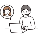 Man Having A Remote Conversation SVG Icon